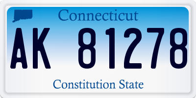 CT license plate AK81278