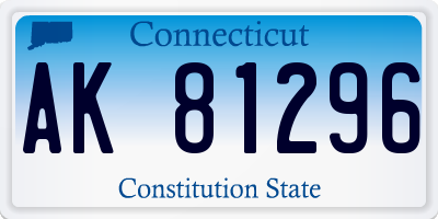 CT license plate AK81296