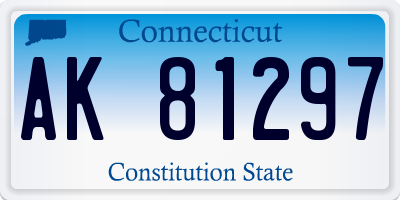 CT license plate AK81297