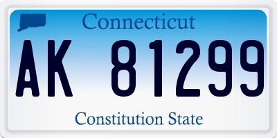 CT license plate AK81299