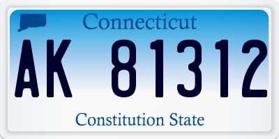 CT license plate AK81312