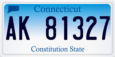 CT license plate AK81327