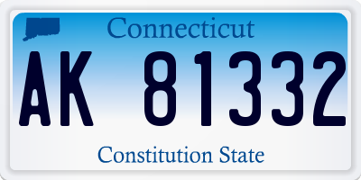CT license plate AK81332