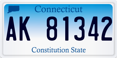 CT license plate AK81342