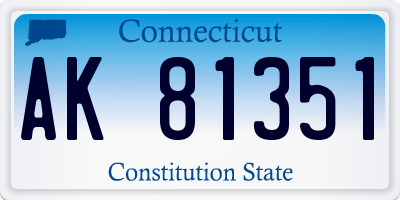 CT license plate AK81351