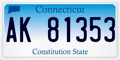 CT license plate AK81353