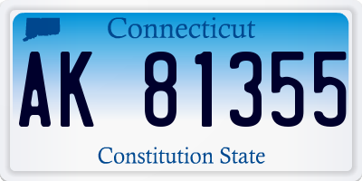 CT license plate AK81355
