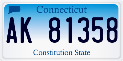 CT license plate AK81358