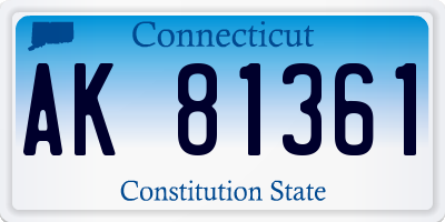 CT license plate AK81361