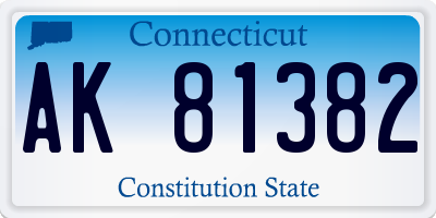 CT license plate AK81382