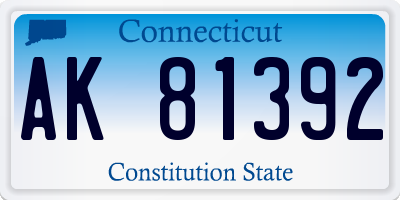 CT license plate AK81392
