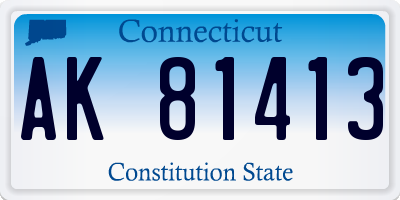 CT license plate AK81413