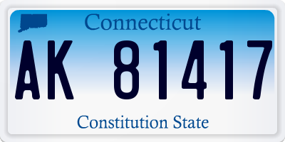 CT license plate AK81417