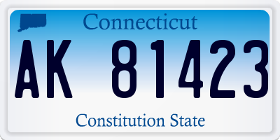 CT license plate AK81423
