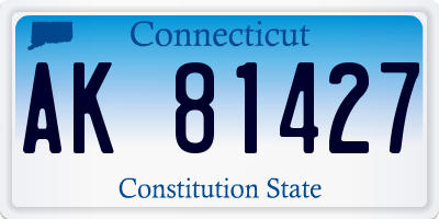 CT license plate AK81427