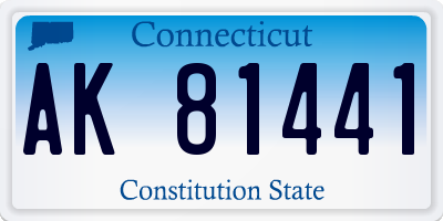 CT license plate AK81441