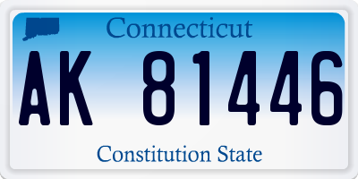 CT license plate AK81446