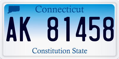 CT license plate AK81458