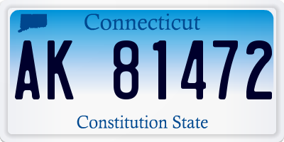 CT license plate AK81472