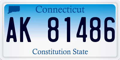 CT license plate AK81486