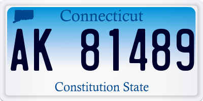 CT license plate AK81489