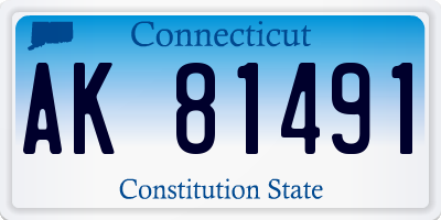 CT license plate AK81491
