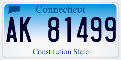 CT license plate AK81499