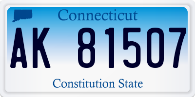 CT license plate AK81507