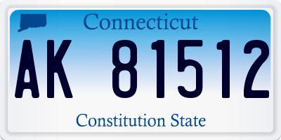 CT license plate AK81512