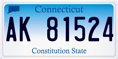 CT license plate AK81524