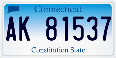 CT license plate AK81537