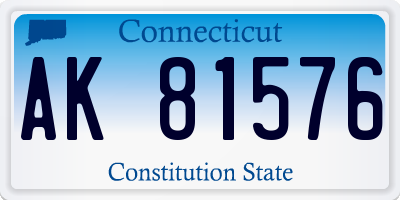 CT license plate AK81576