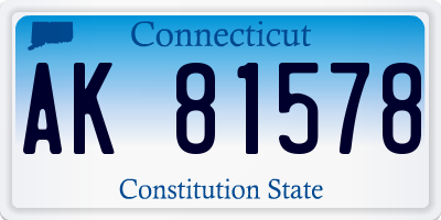 CT license plate AK81578