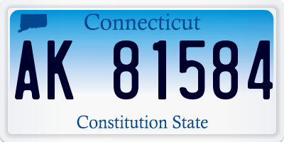 CT license plate AK81584