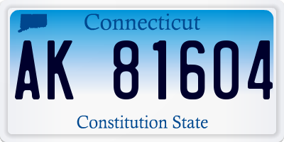 CT license plate AK81604