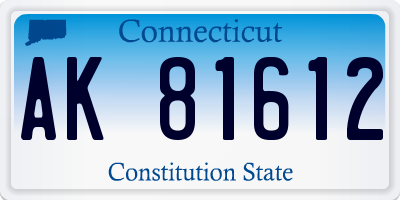 CT license plate AK81612