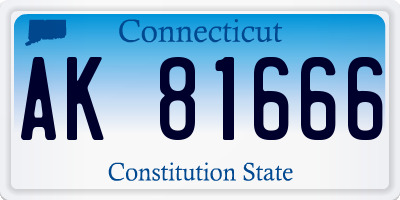 CT license plate AK81666