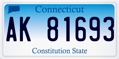 CT license plate AK81693