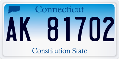 CT license plate AK81702