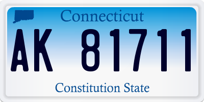 CT license plate AK81711
