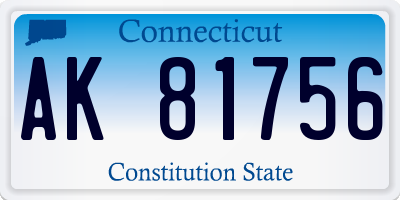CT license plate AK81756
