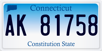 CT license plate AK81758
