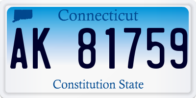 CT license plate AK81759