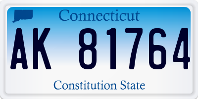CT license plate AK81764