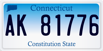 CT license plate AK81776