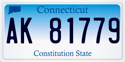 CT license plate AK81779
