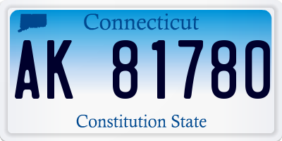 CT license plate AK81780