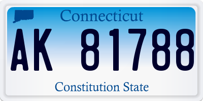 CT license plate AK81788
