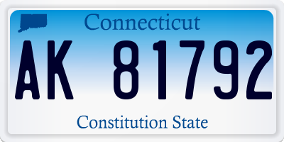 CT license plate AK81792