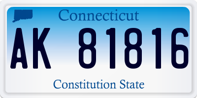 CT license plate AK81816